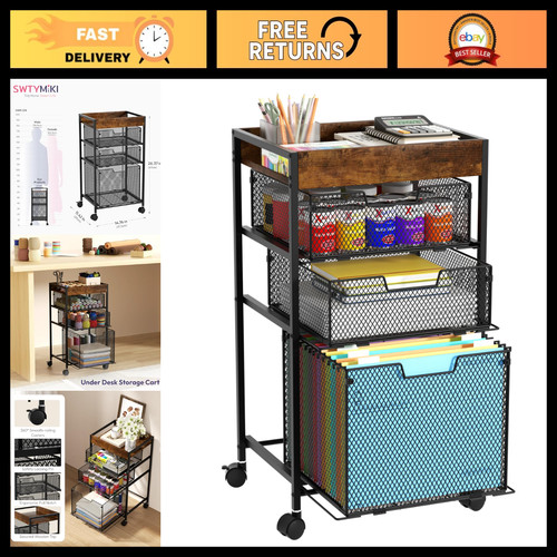 Tier rolling file - rolling, cart