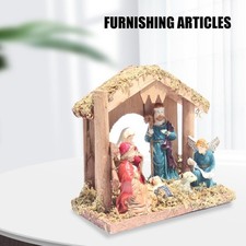 Christmas Nativity Scene Decoration Xmas Set Manger Tradition Stable Baby Jesus
