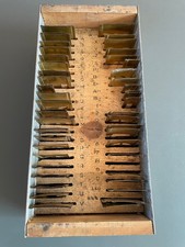 Vintage adjustable lockedge brass stencil set