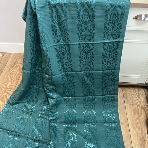 Vintage 1950s green damask - green,