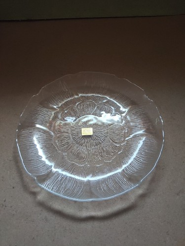Arcoroc 9in clear flower salad - 9in,