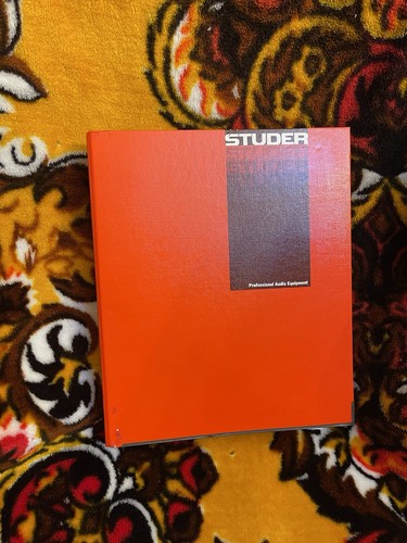 Studer 807 operating and - 807,