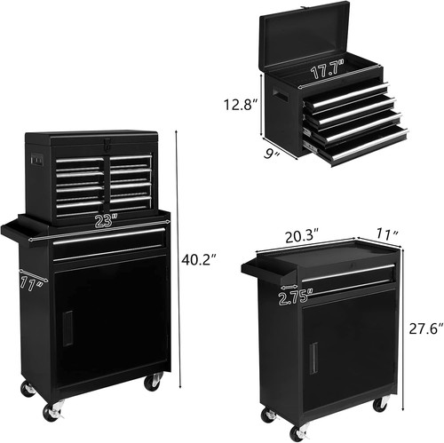 Black metal tool cabinet - metal,