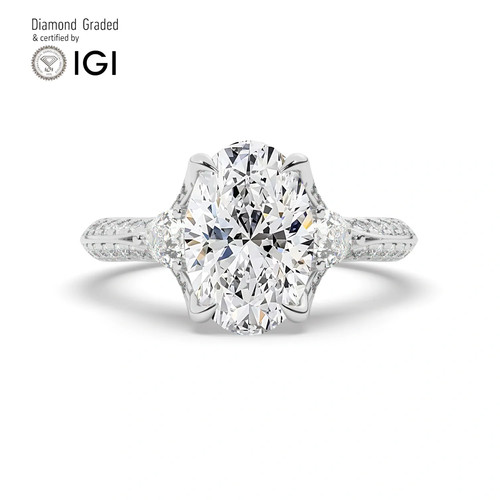 Oval diamond engagement - diamond,