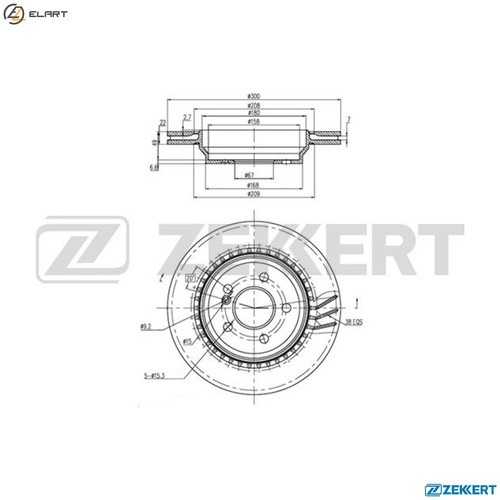 Brake disc 5786 for - disc, bs-5786
