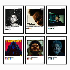 THE WEEKND Discography Aesthetic Colour Pallette Album Music Poster Prints