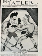 Boxing Heavyweight Jack Doyle Jack Petersen Caricature Tony Wysard Tatler 1933