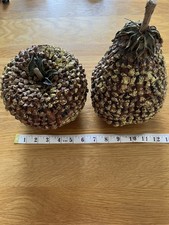 Christmas Large Apple And Pear Made From Pine Cone