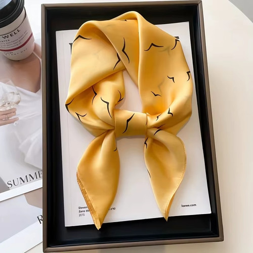 70cm satin silk square scarf - 70cm,