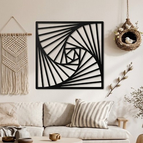 Modern geometric metal wall - modern,