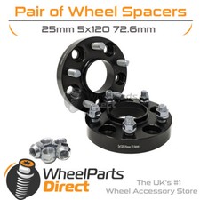 Bolt-On Wheel Spacers (2) 5x120 72.6 25mm for Land Rover Defender [L663] 19-20