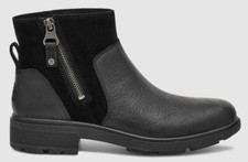 UGG® AUSTRALIA HARRISON BLACK LEATHER BIKER BOOTS UK 6 EUR 39 USA 8 RRP £155