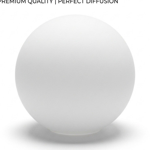 12cm frosted glass globe - frosted,