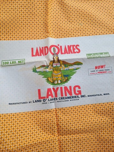 Vintage full feedsack fabric - vintage,