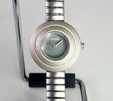 Vintage Storm UFO Shaped Watch Ladies Grey Dial Quartz Working New Battery