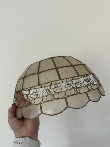 Vintage capiz shell brass - capiz, &