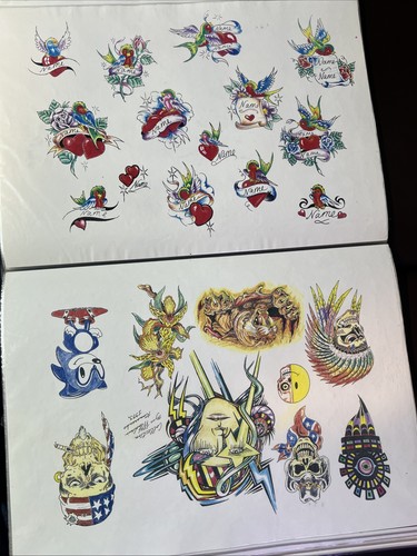 Vintage tattoo flash sheet - 2x,