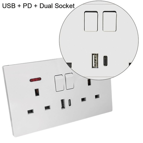 Double wall plug socket gang - plug,
