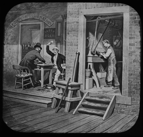 Antique magic lantern - magic, slide