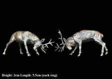 Stags Rutting Solid Bronze Foundry Cast Detailed Sculpture Butler & Peach 2051