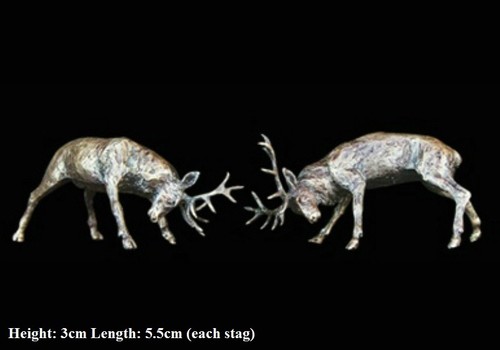 Stags rutting solid bronze - solid,