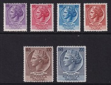 ITALY 1953-54 Syracuse with Wmk Winged Wheel selection MH/* (CV £400)