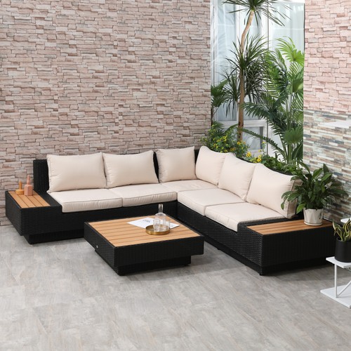 4pcs sectional rattan - 4pcs,