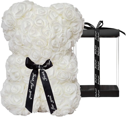 Valentines rose bear - valentines,