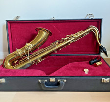 Vintage Elkhart Tenor Saxophone Band Inst Co Made in USA w/ Hard Case 1920s-50s