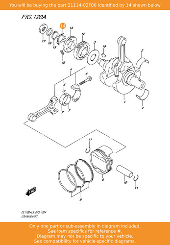 Suzuki washer 21114 02f00 oem - 21114-02f00,