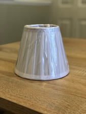 White Pleated 5 Inch Clip On