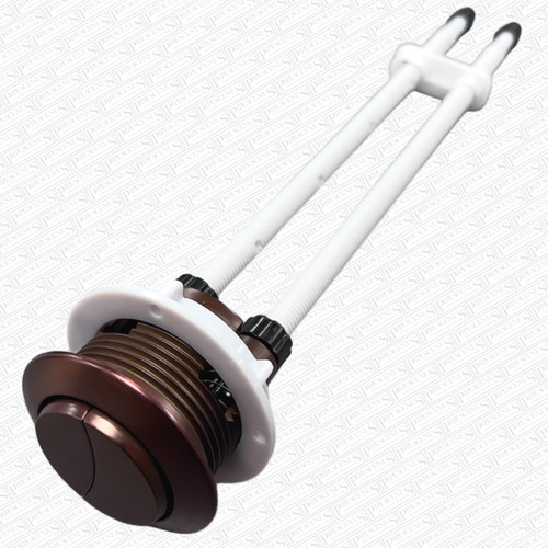 Brushed bronze toilet push - bronze,