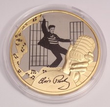 The Official Elvis Presley Jailhouse Rock 24kt Gold Plated Coin - Year 2021