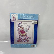 Tobin Baby Design Works Cross Stitch Kit - Giraffe Baby Girl Sampler (11” X 12”)