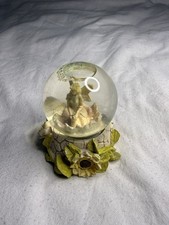 Fairy Water Snow Globe Ornament Flower Base 4" Glitter Christmas Gift UK