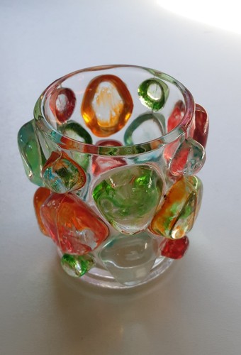 Vintage small knobbly glass - knobbly,
