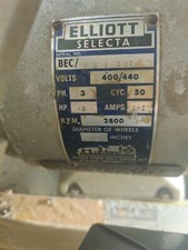elliott selecta pedestal grinder Industrial heavy duty with dust extraction unit