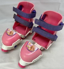 Vintage 1996 Barbie Fisher Price Adjustable In Line Roller Skates Ages 3-7 Pink
