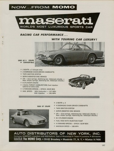 1963 maserati 3500 - maserati, coupe