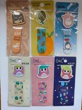 PK OF 2 CUTE KAWAII MAGNETIC BOOKMARKS BOOK MARKS BNIP OWLS TOTORO CATS FRUIT