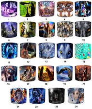 Native American Dreamcatcher Feathers Boho Wolves Lampshades Wolf Dream Catchers