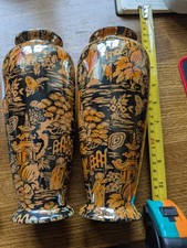 Burslem Pottery Vases Pair