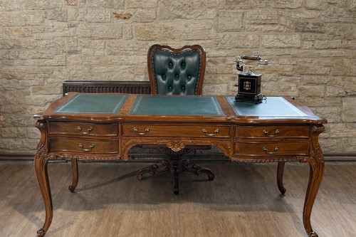 Dario mahogany baroque desk - baroque,