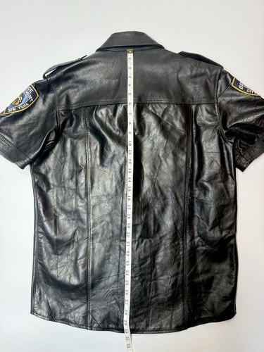 Nyc leather cop shirt - cop,