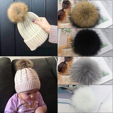 12Pcs Faux Fur Pom Poms 10 cm