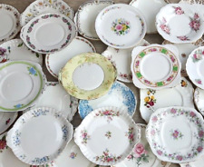 Vintage English Bone China Floral Cake Serving Plates - Sold Individually