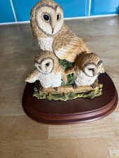 LEONARDO FAMILY OF OWLS VINTAGE 1994 - LEONARDO COLLECTION - EXCELLENT - UNBOXED
