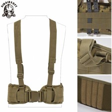 Tactical Molle Waist Padded Belt w/ Suspender Combat Multifunction Hunting Belts