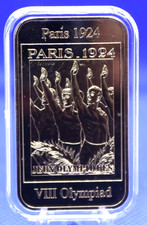 Host Cities of the Olympic Games 2012 Gold Layered Proof Ingot - Paris 1924