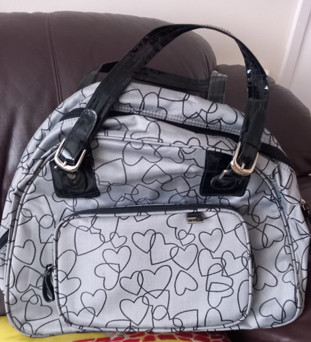 Antler grey black heart - black,